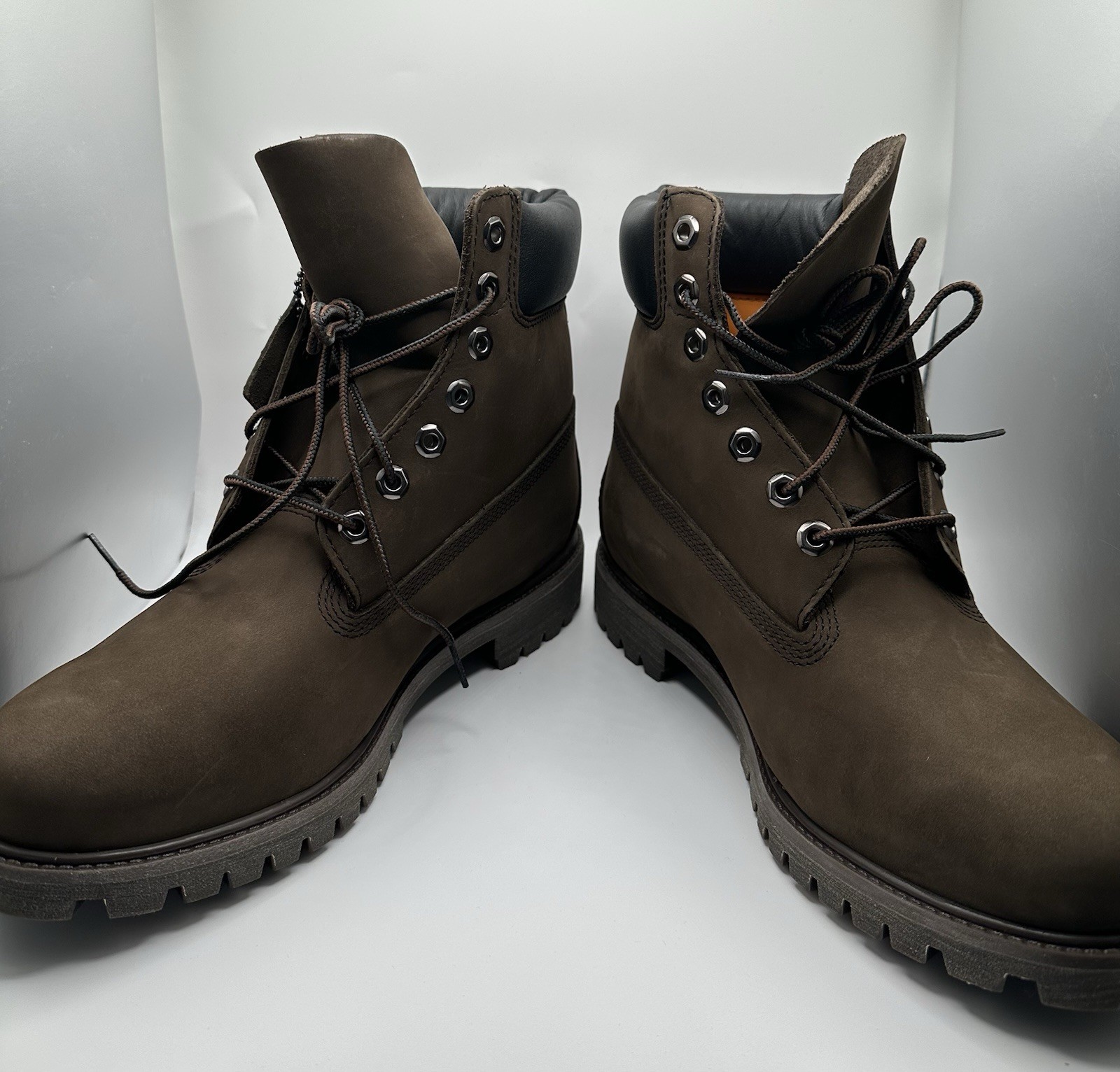 TIMBERLAND PREMIUM 6 IN WATERPROOF BOOT MEDIUM BROWN NUBUCK Size 10.5 image 5