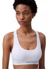 CALVIN KLEIN Bralette Bra Lightly Lined White Small 40 NWT