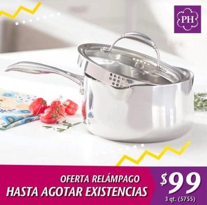Princess House Culinario 3 Qt Stainless Steel Saucepan w/ Glass Lid Silver