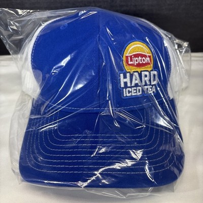 Lipton Hard Iced Tea Trucker Hat / Cap Port Authority Snapback Mesh Blue