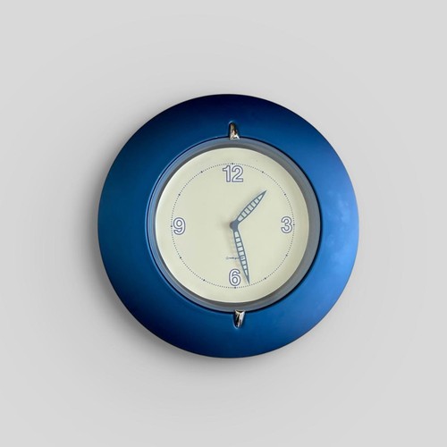GUZZINI Wall Clock Postmodern Italy Space Age Design Rare Vintage 90s item used