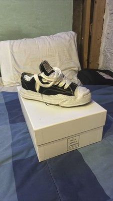 Maison MIHARA YASUHIRO Black/White Men s Chunky Low Top Canvas Lace Up w/ Box