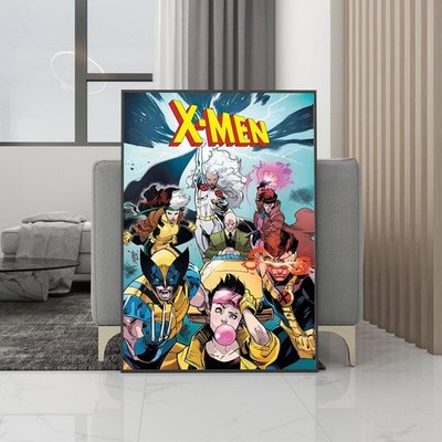 X-Men Comic Superhero Team Colorful Action Art Poster