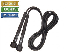 Speed Jump Rope 9FT Adjustable Fitness Rope with Lightweight Handles Black