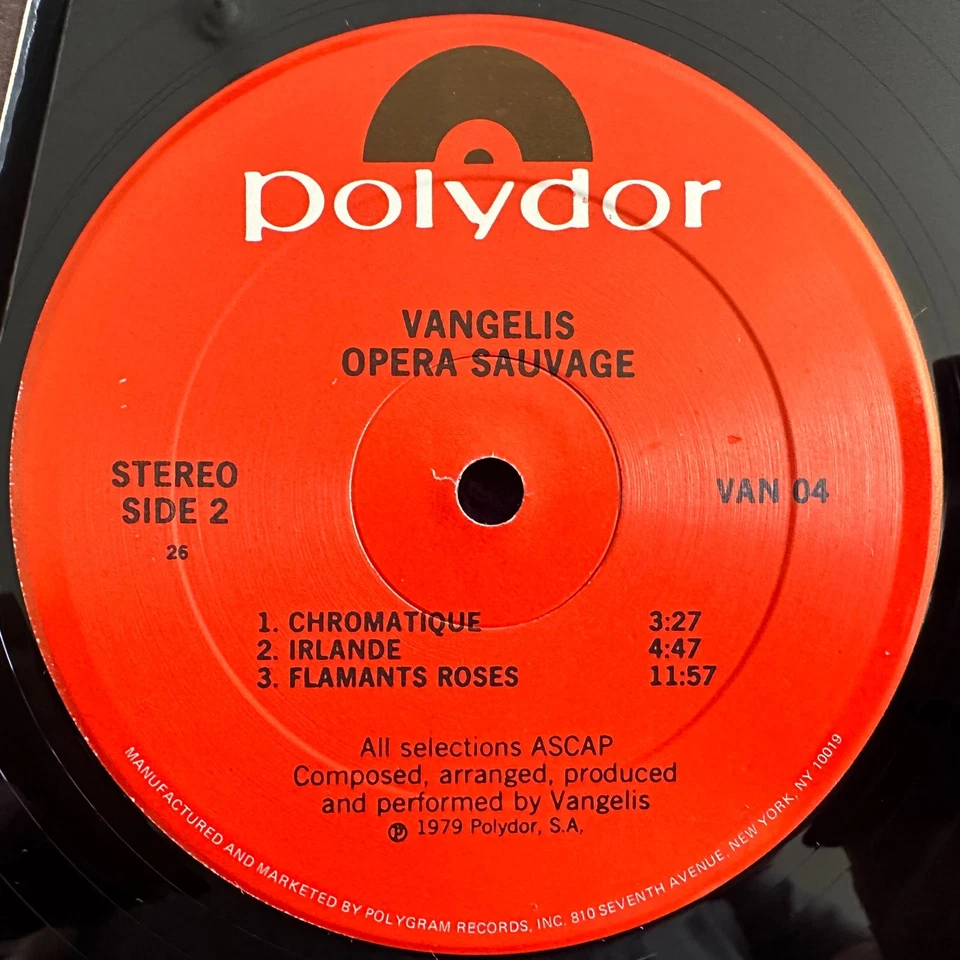 TAS ~ VANGELIS Opera Sauvage RL MASTERDISK Original SHRINK + HYPE w/Inner NM/NM - Image 2 of 4