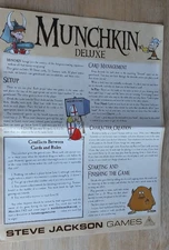 Munchkin Deluxe Board Game Replacement Instructions Manual Only Rules