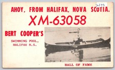 Cartolina Bert Cooper's Swimming Pool Halifax Nuova Scozia Canoa Hall of Fame C277