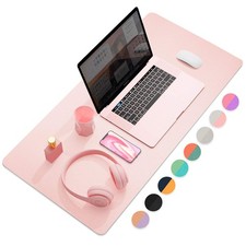 Dual-Sided Desk Pad Protector, Desk Mat with Non-Slip - Waterproof PU Leather...