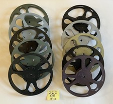 10- 16mm 400' EMPTY METAL FILM REELS VERY NICE ZZZ
