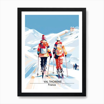 Val Thorens   France, Ski Resort Po Framed Wall Art Poster Canvas Print Picture