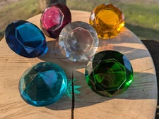 Faceted Emerald Gem Video Games Resin Paperweight Crystal Paperweight Nerd Gift
