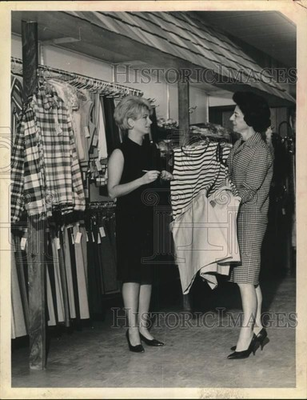 #ad 1965 Press Photo Ladies browse casual clothing options at Albany New York shop $24.99