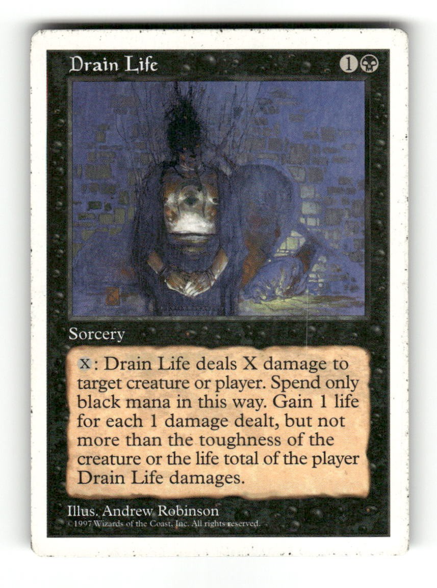 Drain Life Common Fifth Edition Magic: The Gathering Near Mint