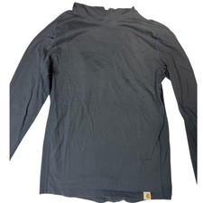 Carhartt Mens Base Force Lightweight Long Sleeve Top Navy Blue Size S