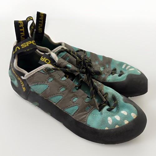 La Sportiva 10QTU Tarantulace W Leather Rock Climbing Shoes Lace Women's Sz 8.5
