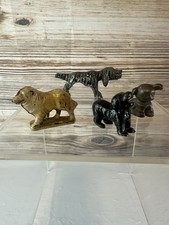 Antique Vintage Lead Cast Iron Plaster Dog Small Figures