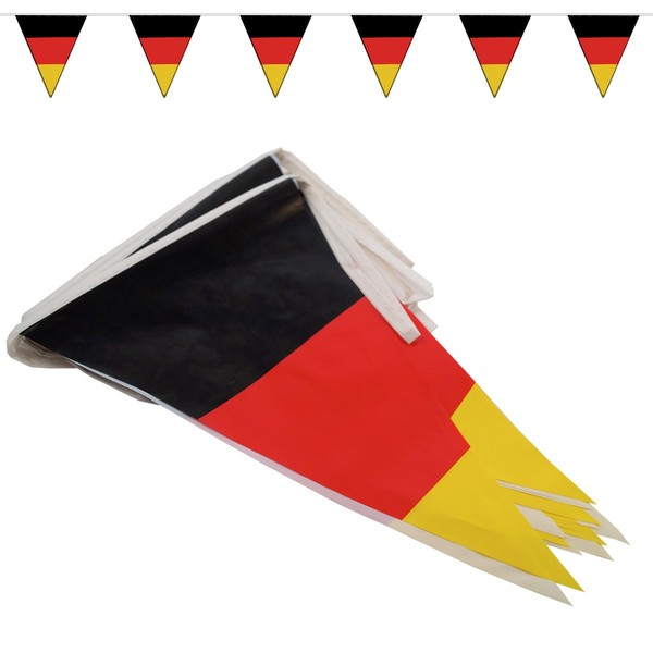 Wimpelkette Girlande Dekoration FußBall FäHnchen 10 M Deutschland Einseitig-image
