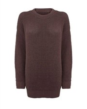 LADIES WOMENS CHUNKY KNITTED JUMPER COSY BAGGY WINTER TOP OVERSIZE SWEATER S-XXL