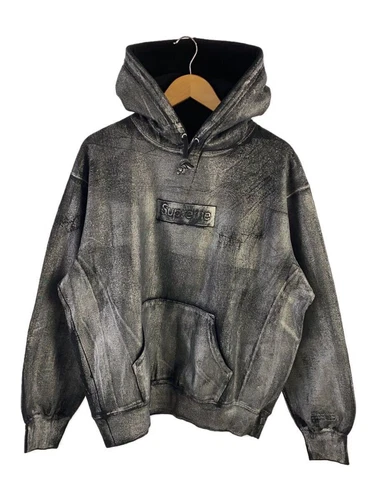 Felpa con cappuccio Supreme ×MM6 Foil Box logo M cotone nero usata