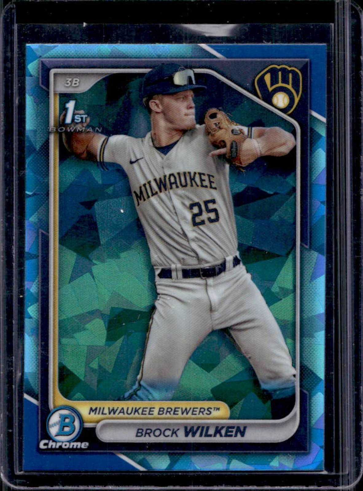 2024 Bowman Sapphire Brock Wilken Chrome 1st Prospect #BCP-86 Brewers