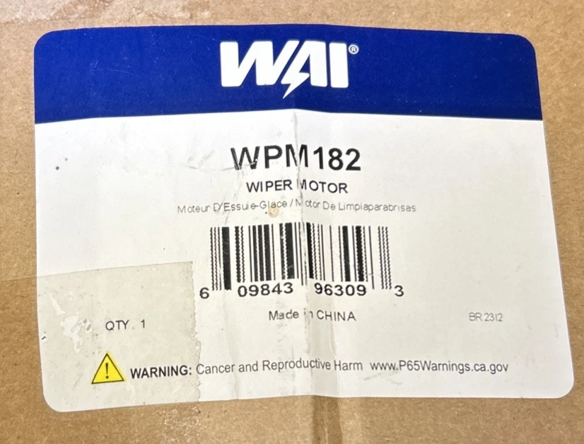 WAI WPM182 Global Motor Limpador de Para-brisa para Chevrolet GMC Modelos Antigos, NOVO - Imagem 3 de 3