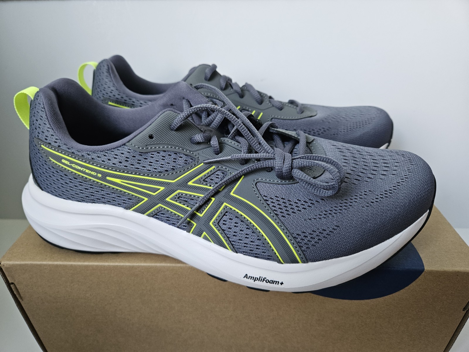 SAOLA Scarpe da corsa Asics Gel Contend 9 sneakers grigio volt uomo 11 5 extra larghe