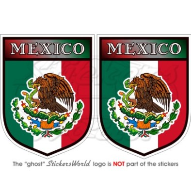 Autocollant Mexique Drapeau - Sticker Vinyle 100mm, Résistant Aux Intempéries, Pour Voiture, Casque, Fenêtre