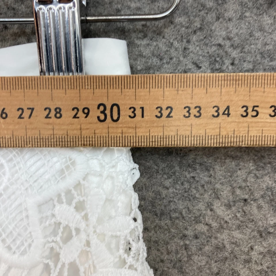 Calça Monsoon para Meninas Tamanho 11 Anos Branca Floral Renda Forrada Reta 1408 - Imagem 4 de 4