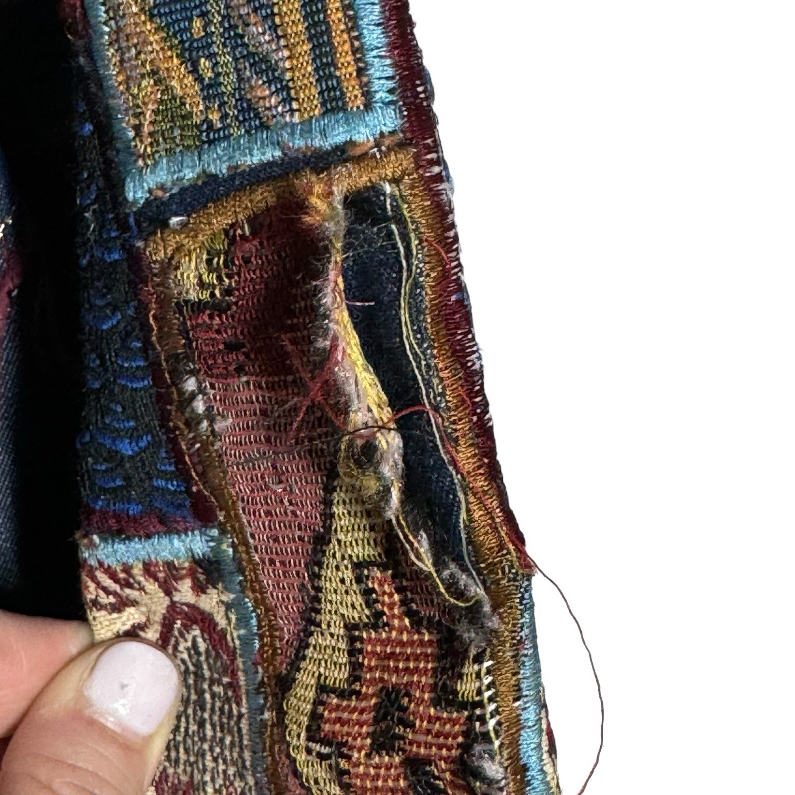 Sandy Starkman Vintage Patchwork Embroidered Coat… - image 6