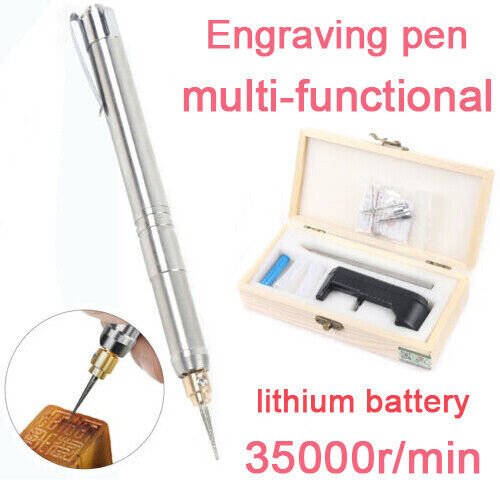 Elektrischer kabelloser Mikrogravierer Stift Gravurwerkzeug Kit Mini Metall Glas Keramik - Bild 2 von 15