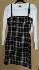 Plaid Bodycon Dress with Tee