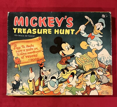 Vintage Mickey s Treasure Hunt (En Busca del Tesoro) Walt Disney Prod Spanish