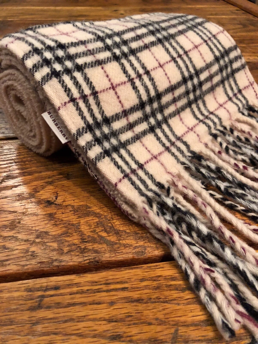 Sold at Auction: Vintage BURBERRY Cashmere Nova Check Scarf