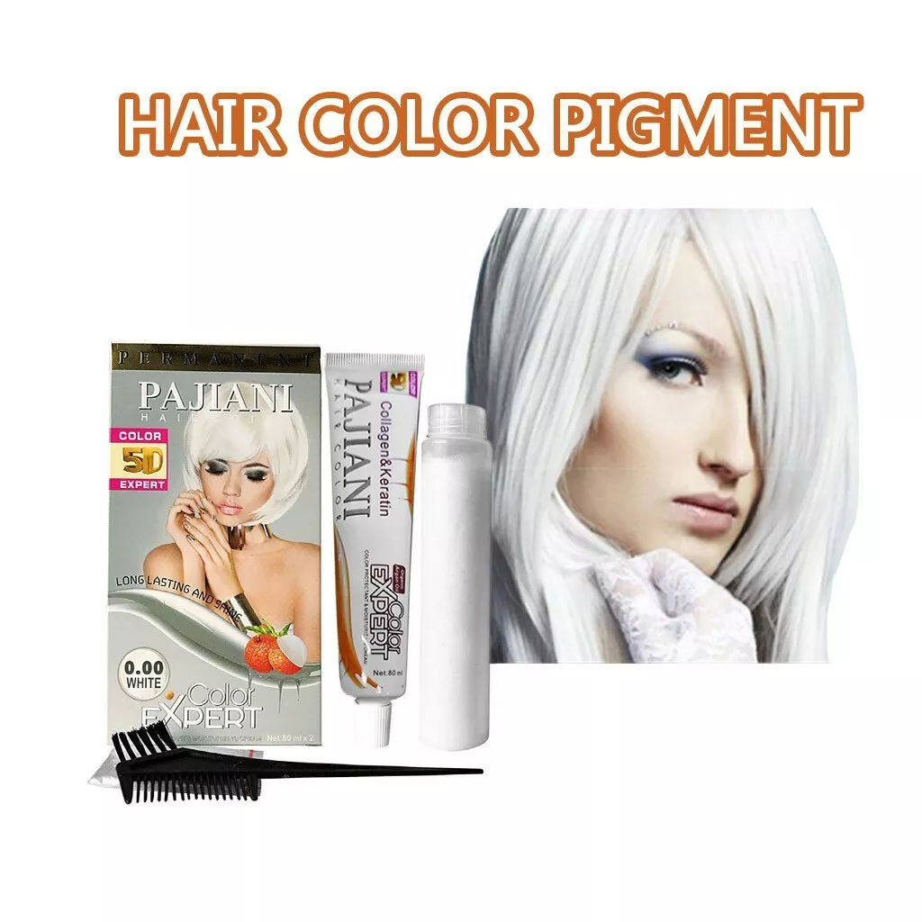 White Permanent Hair Pigment Color Cream Unisex Long Lasting Hair