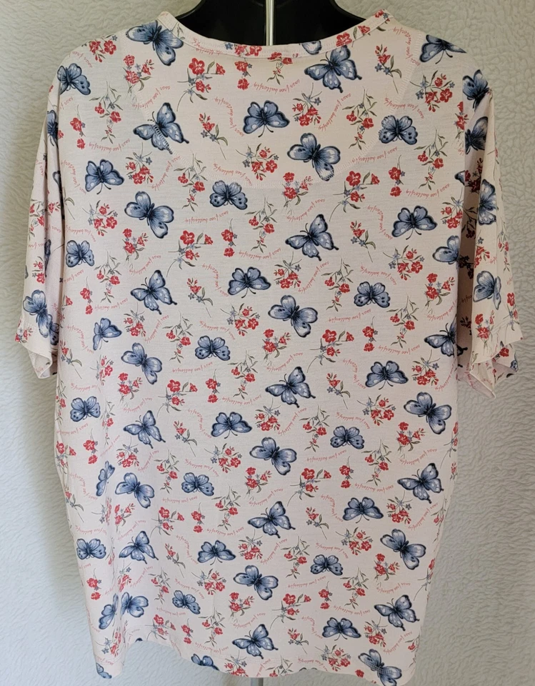 Moda Bug Mujer Camisa Top Blusa Talla 18W/20W 18/20 Multicolor Mariposa Foto 4 de 4