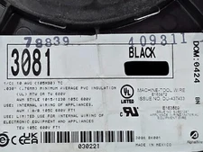 Alpha Wire 3081 #10awg Premium Tinned Copper 600V Hook-Up/Lead Wire Black /10ft