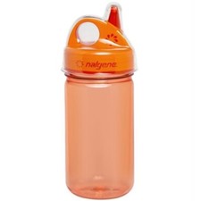 Nalgene Sustain Grip-N-Gulp 12oz Kids Bottle w/ Cover Orange Reuse Sippy Cup