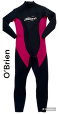 O Brien SZ 12 Black Pink Neoprene Full Length Ultra Stretch Wetsuit Scuba Diving