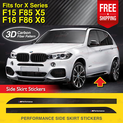 Performance Seitenschwelleraufkleber 3D CARBON MUSTER für BMW F15 F16 F85 F86 X5