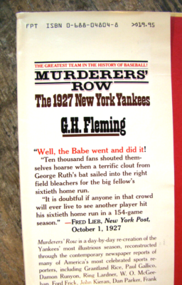 Murderers' Row ~1985 HC~ Fleming 1927 New York Yankees NY NYC