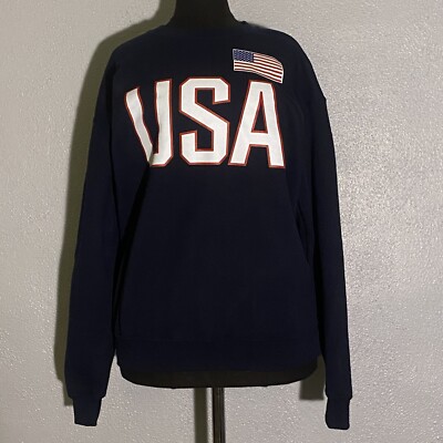Navy Blue USA Graphic Sweatshirt Women’s Size M