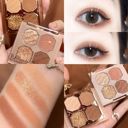 4 colors Charming Bright Gemstone Eyeshadow Pearly Matte Earth Eyeshadow Palet ф