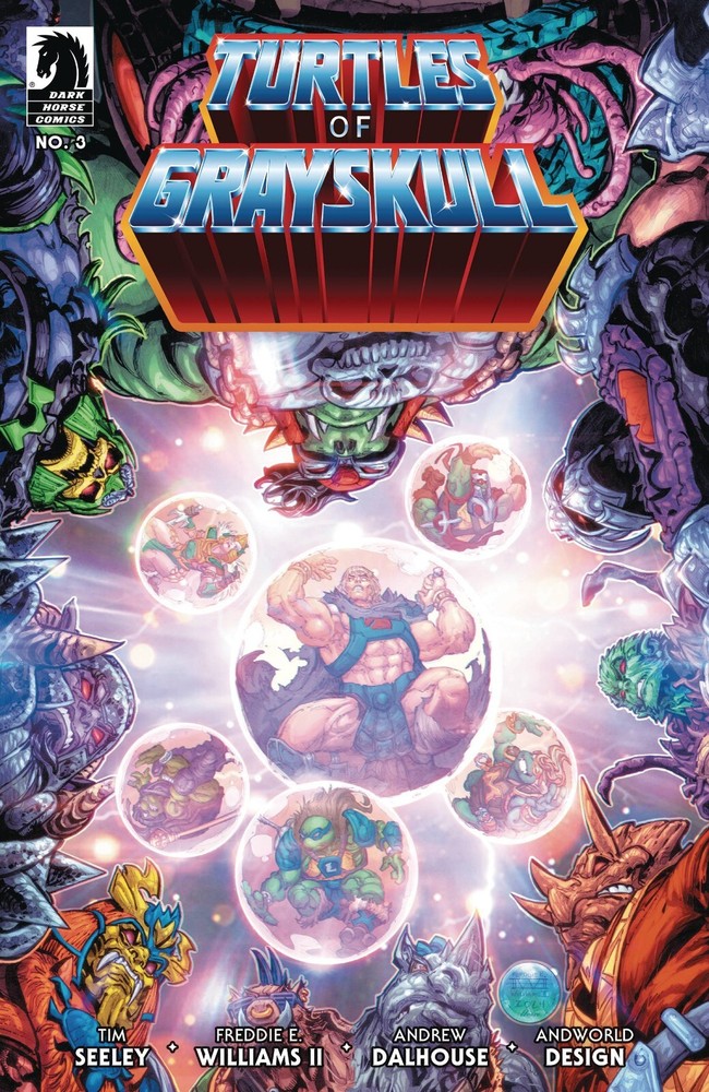 MASTERS OF UNIVERSE TMNT TURTLES OF GRAYSKULL #3 CV  DARK HORSE PRESALE 1/29