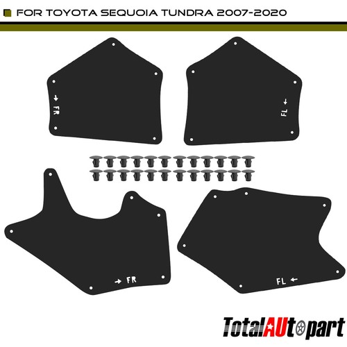 4Pcs Fender Liners Splash Shield Seal Mud Flap Guards for Toyota Tundra Sequoia - Photo 1/7