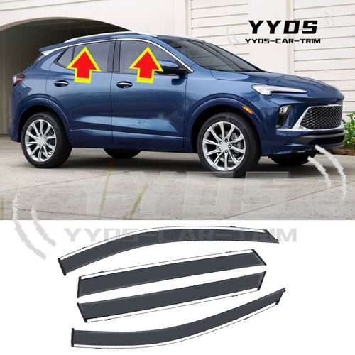 ABS Window Visor Vent Shades Sun Rain Guard *4PCS For Buick Encore GX