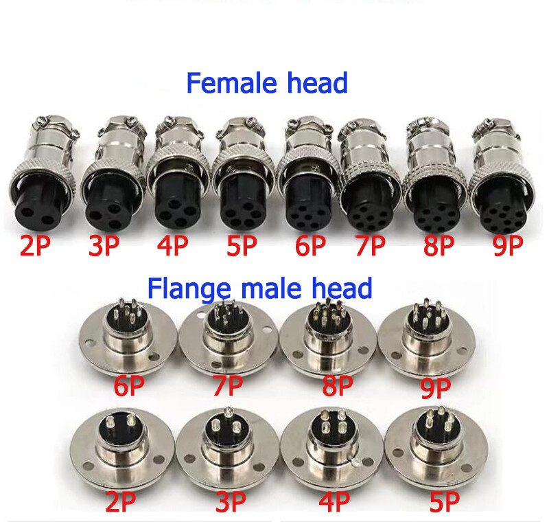 コネクターズ CONNECTERS flying suit ジャケット ma-1 GX16 Fixed Aviation Plug Socket Flange Male Female Connector 2/3/4