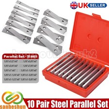 10 Pairs Thin Parallel Set 1/8'' Precision Machinist Milling Lathe Tool Kit