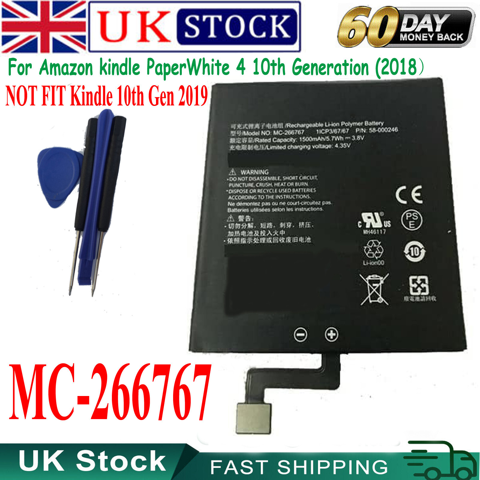 ST22 MC-266767 Battery for Amazon Kindle Paperwhite 10th Generation PQ94WIF(2018