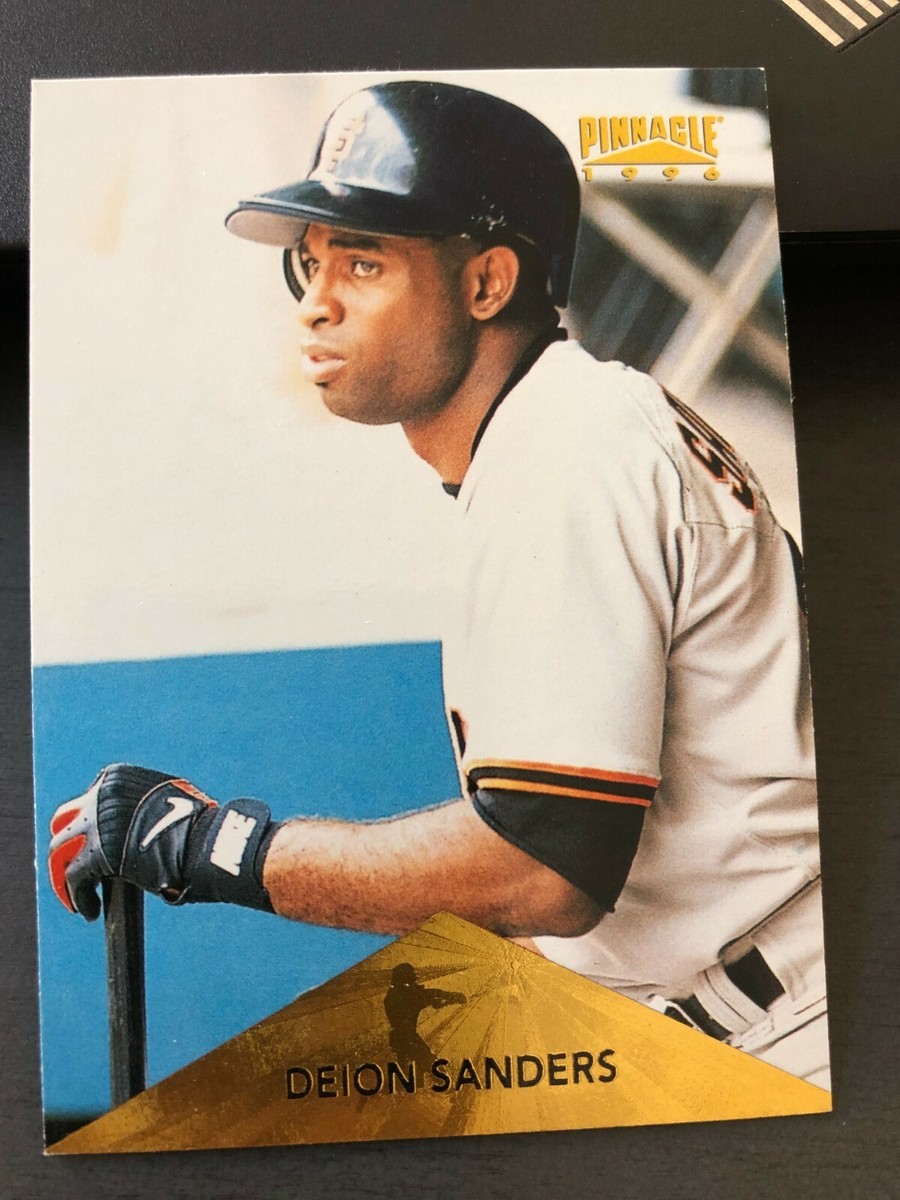 1996 Pinnacle Deion Sanders #25 Baseball Card - Giants, Mint cond