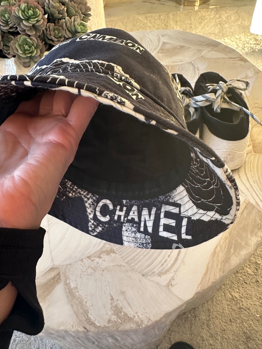 CHANEL TENNIS SHOES Navy with matching CHANEL BUCKET HAT!! | eBay
